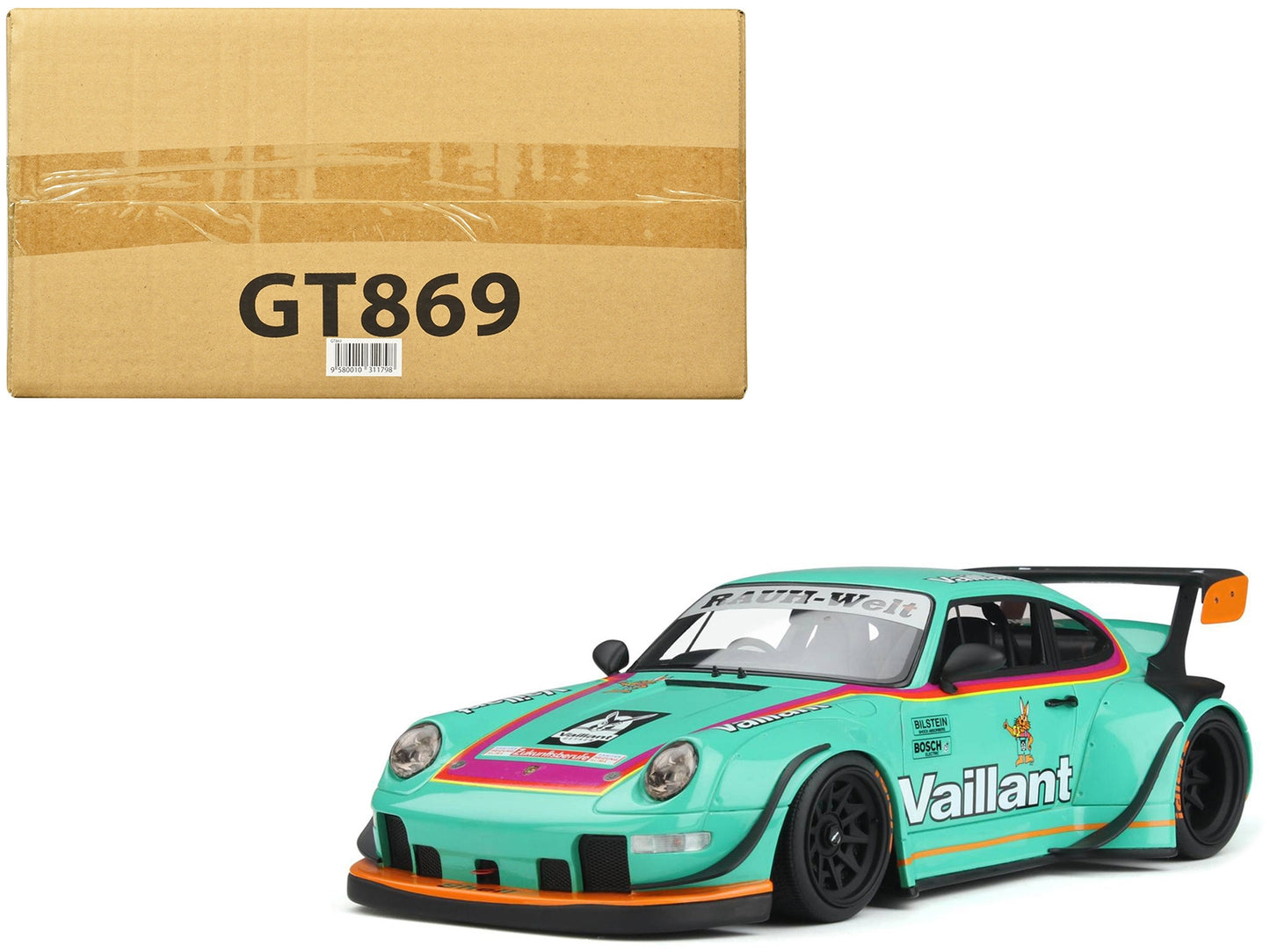 2022 RWB Bodykit "Vaillant" Light Green with Graphics 1/18 Model