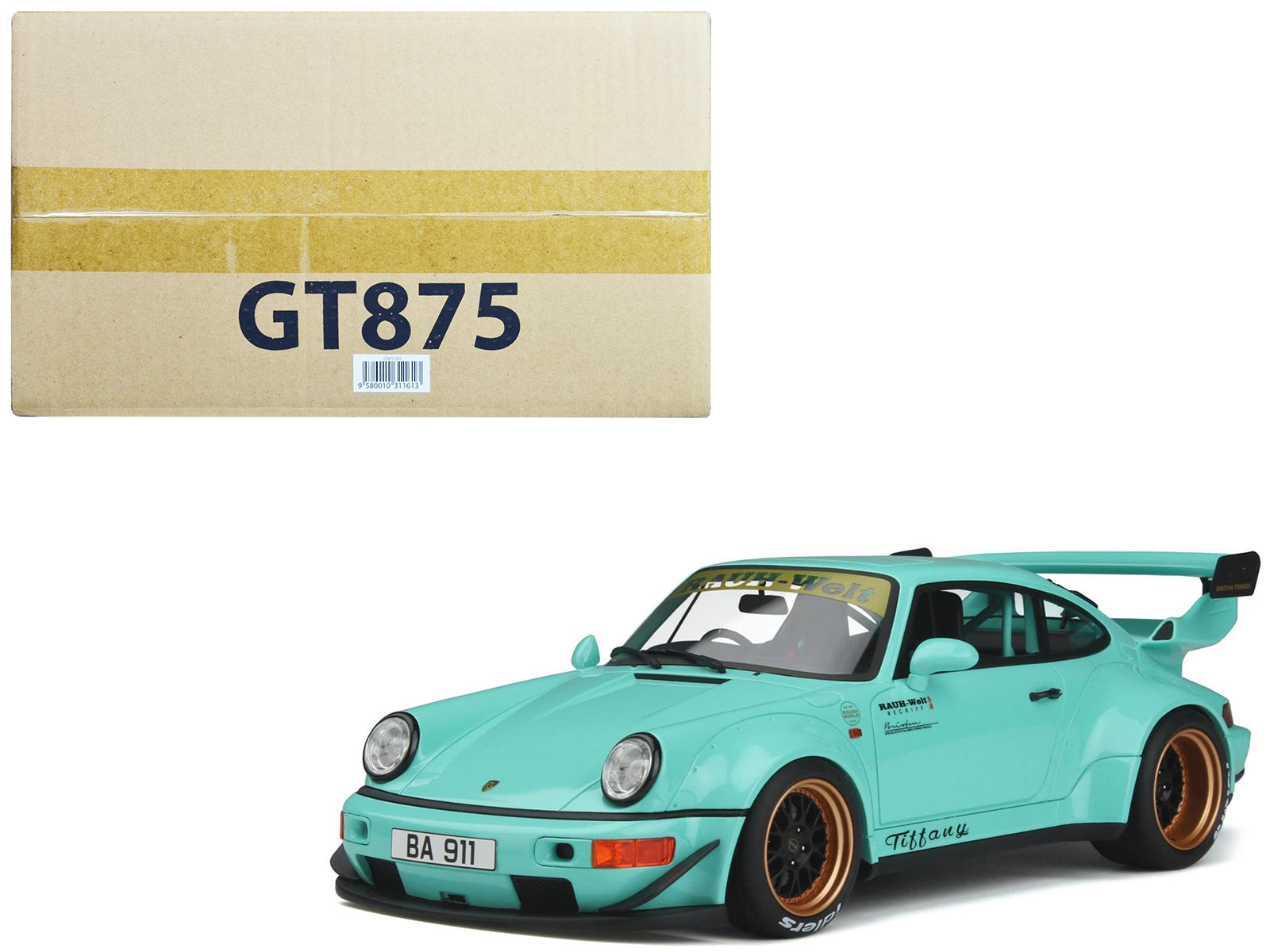 2015 RWB Bodykit "Tiffany" Tiffany Blue 1/18 Model Car by GT Spirit