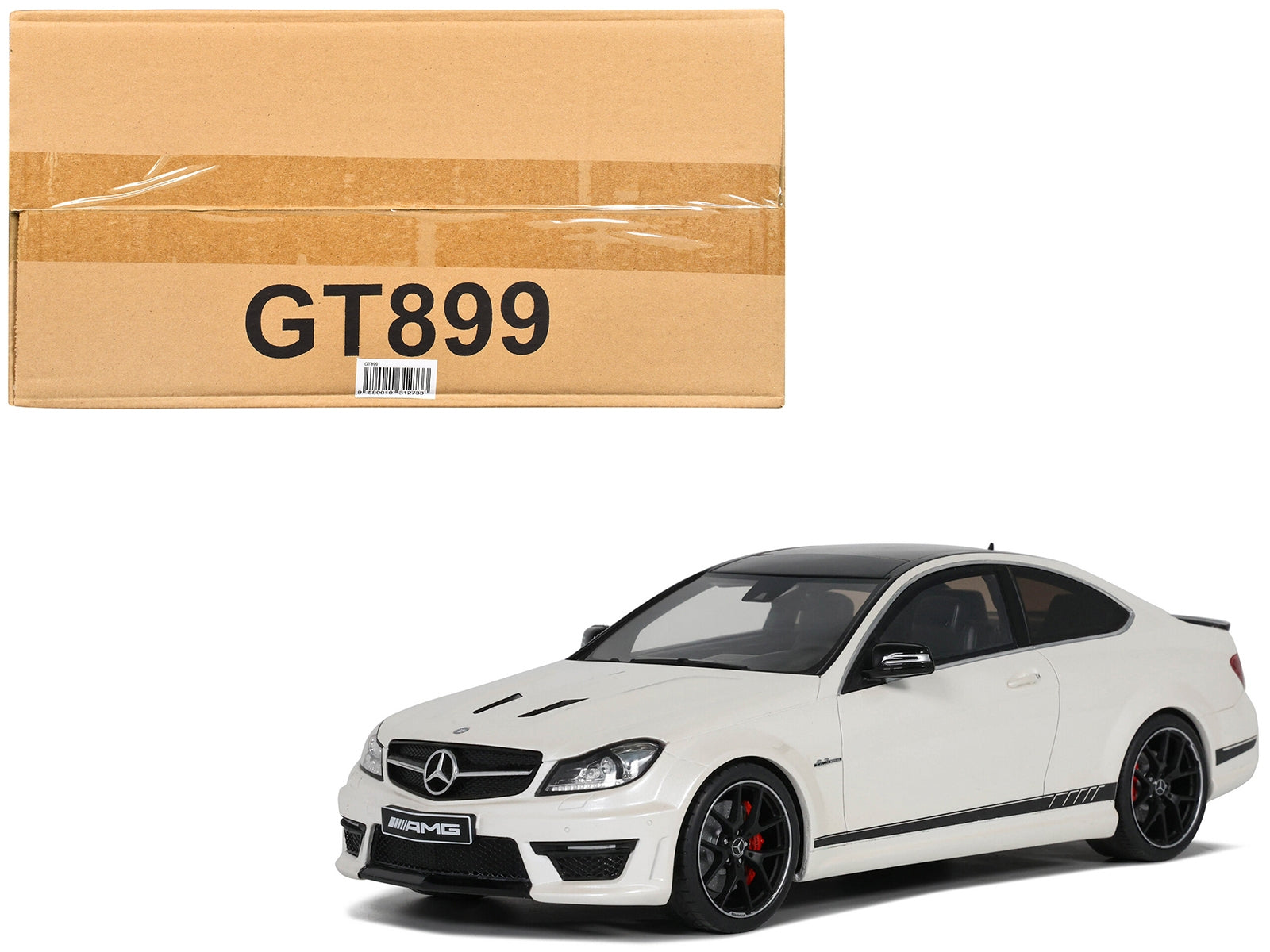 Mercedes-Benz C63 AMG 507 Diamond White with Black Top 1/18 Model - Premium Mercedes Models from GT Spirit - Just $201.59! Shop now at Rapidvehicles