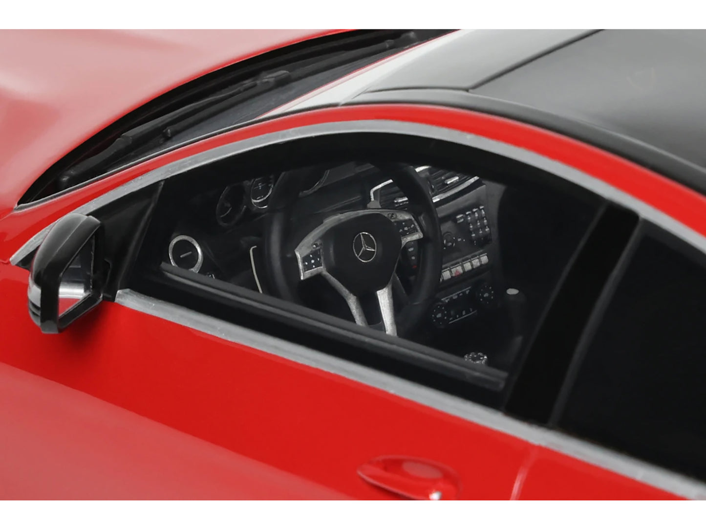 2014 Mercedes-Benz C63 AMG Red with Black Top 1/18 Model Car by GT Spirit