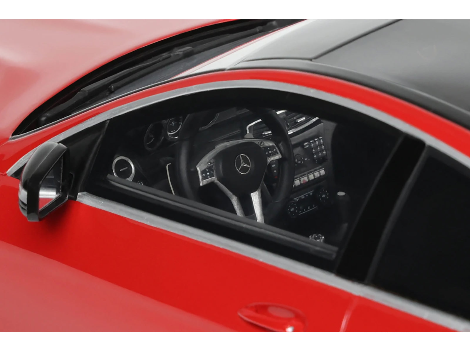 2014 Mercedes-Benz C63 AMG Red with Black Top 1/18 Model Car by GT Spirit