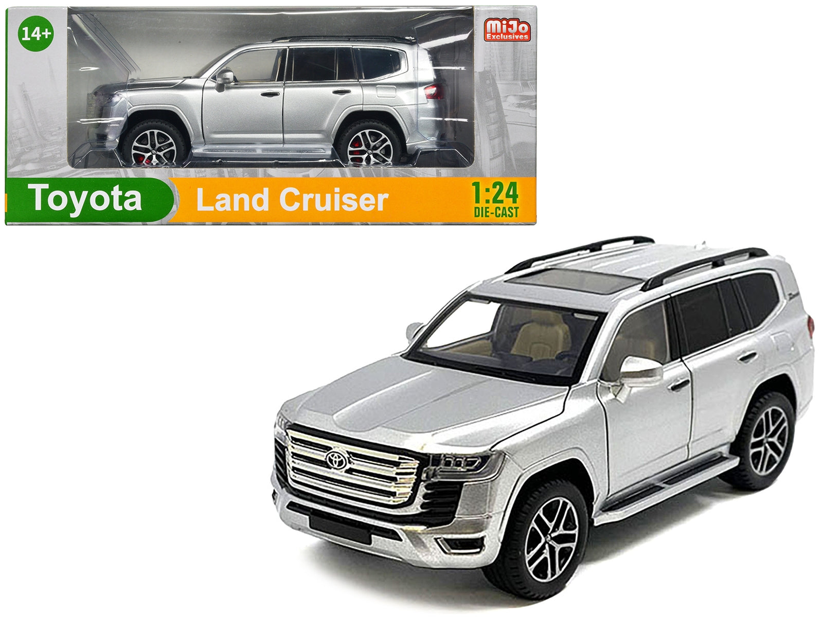 Toyota Land Cruiser Silver Metallic with Sun Roof 1/24 Diecast Model Car - Premium Toyota Models from Other - Just $57.18! Shop now at Rapidvehicles