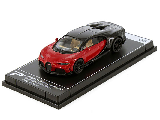 Bugatti Chiron Supersport Italian Red and Nocturne Black - Premium Bugatti Models from PosterCars - Just $23.99! Shop now at Rapidvehicles