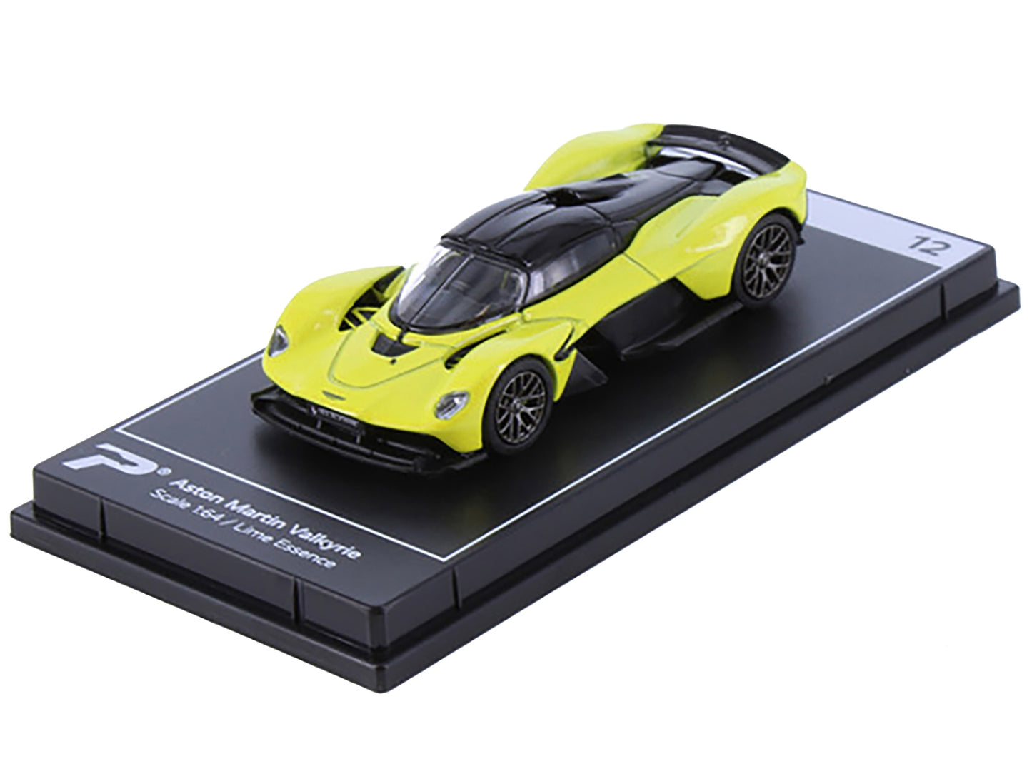 Aston Martin Valkyrie Lime Essence Yellow Metallic with Black Top - Premium Aston Martin Models from PosterCars - Just $26.09! Shop now at Rapidvehicles