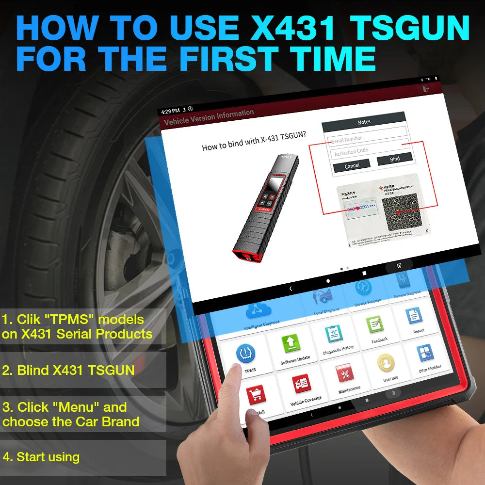 LAUNCH X431 I-TPMS TPMS Tire Pressure Diagnostic Tools Active/ Relearn/Program 315Mhz 433Mhz RF-Sensor for X431 V/V+/PRO3S/PAD V
