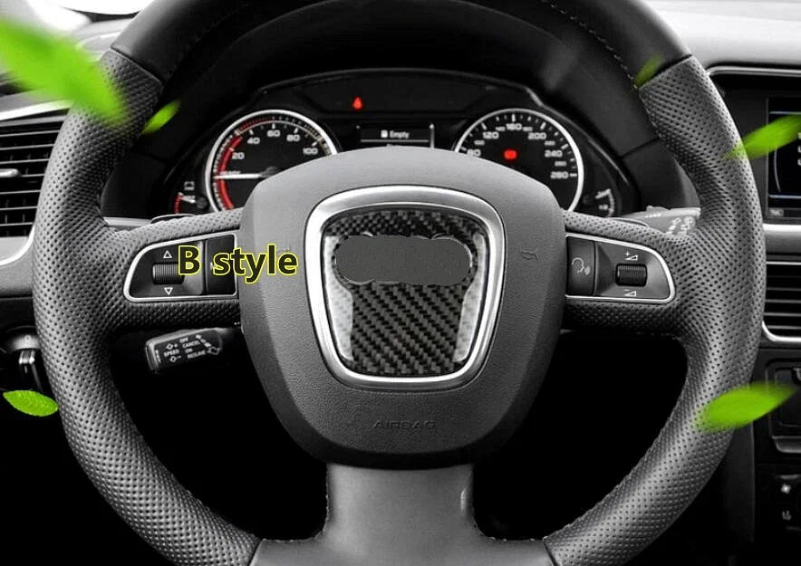 Color Name: WHITE - Car Carbon Fiber Steering Wheel Logo Sticker - Premium Interior Accessories from NoEnName_Null - Just $12.59! Shop now at Rapidvehicles