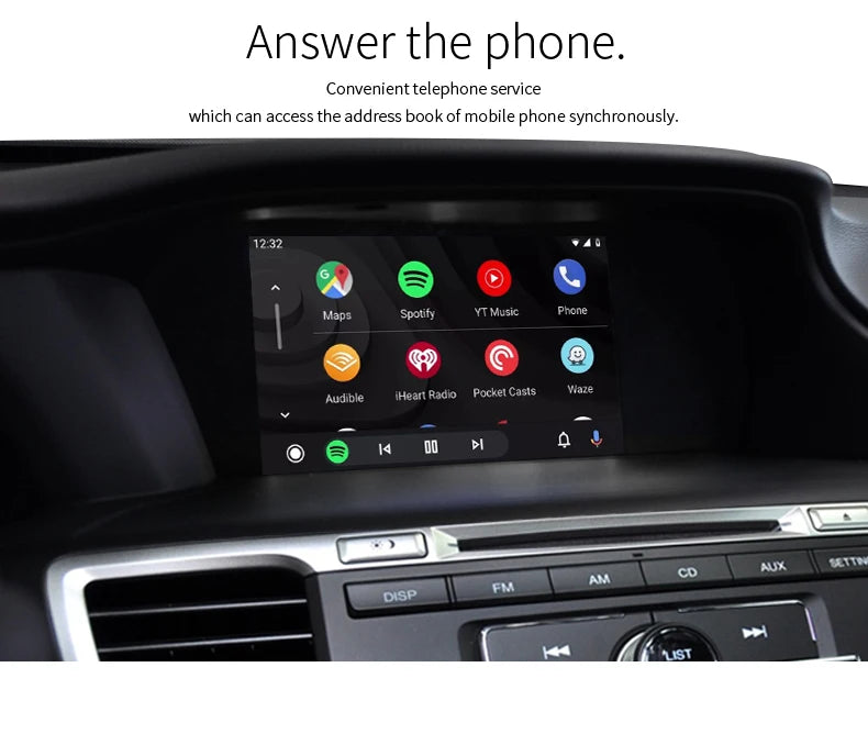 Car Media Player For Honda Accord 9 9.5,2013 2014 2015 2016 2017 5G Wireless Carplay Android Auto Bluetooth Phones, Music