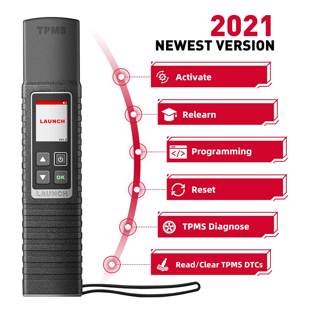 LAUNCH X431 I-TPMS TPMS Tire Pressure Diagnostic Tools Active/ Relearn/Program 315Mhz 433Mhz RF-Sensor for X431 V/V+/PRO3S/PAD V
