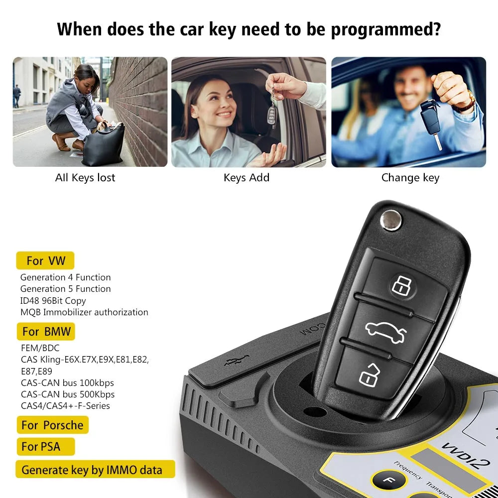 Xhorse VVDI2 Full Version V7.3.7 with OBD48+96bit 48-Clone+MQB+FEM/BDC for BMW with 13 Authorizations Activated Free