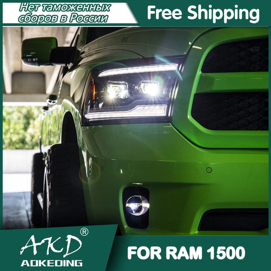 Head Lamp For Dodge Ram1500 2009-2018 Head Lights Led Fog Lights DRL Daytime Running Lights Tuning Car Accessories Ram2500