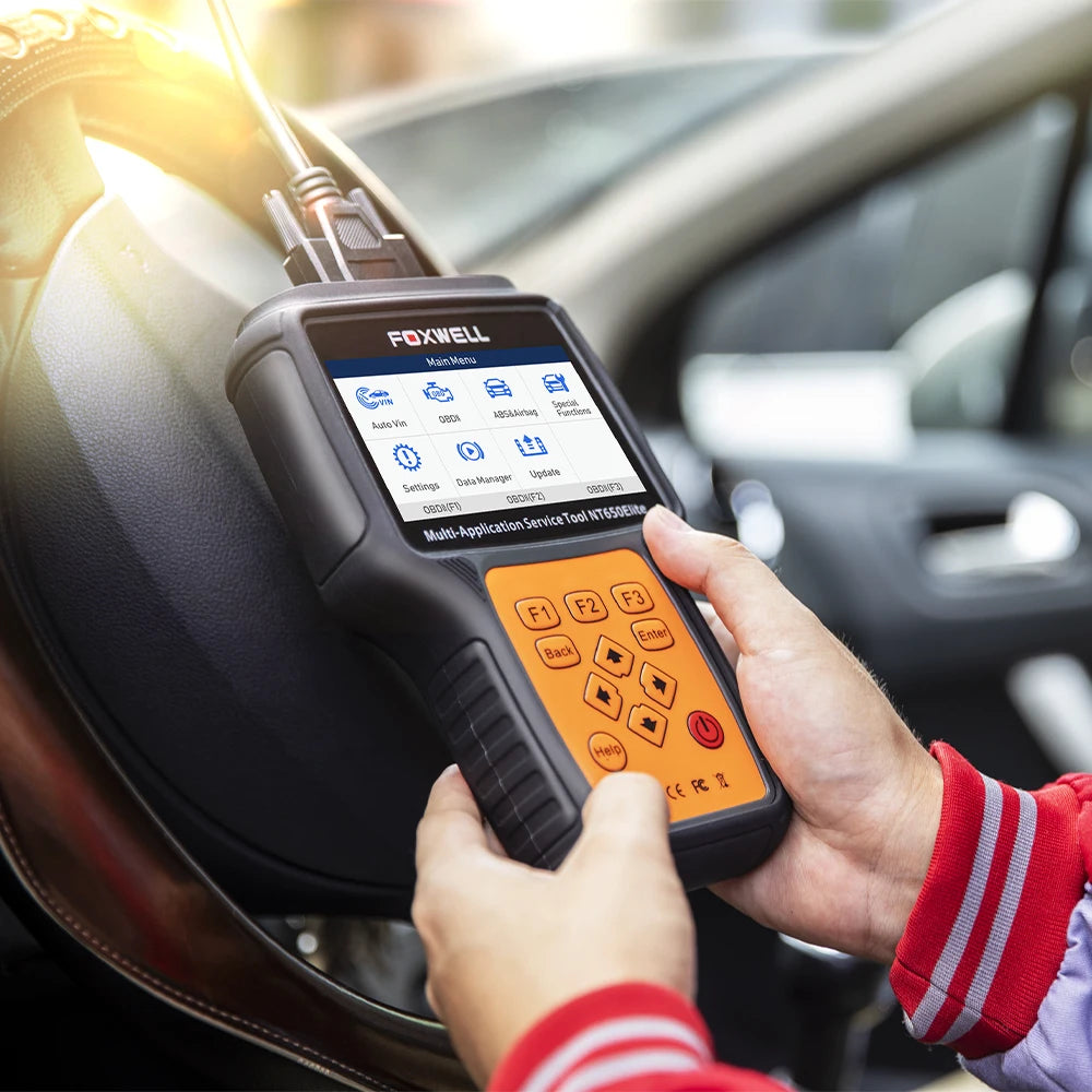 FOXWELL NT650 Elite OBD2 Scanner Diagnostic Tool ABS Airbag SAS EPB Oil A/F Reset Car Ananlyzer OBDII 3 System Automotive Tester