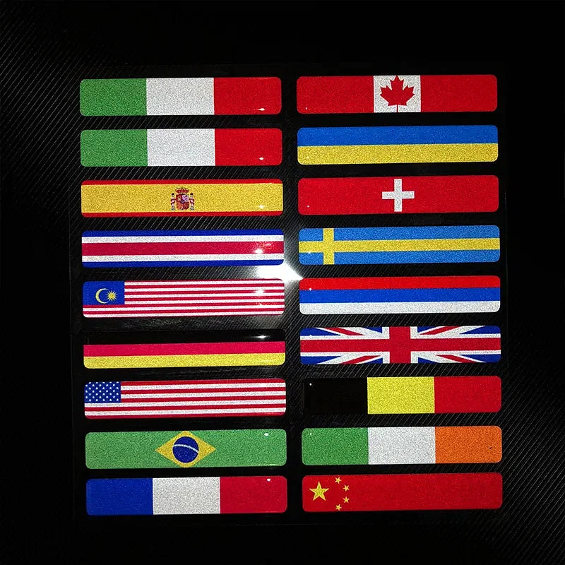 Color: Black - 3D Reflective National Flag Sticker Motorcycle Accessories Car Decal British Italy USA France Russia Spain Brazil Chile ukraine - Premium Ornamental & Cleaning from NoEnName_Null - Just $5.35! Shop now at Rapidvehicles