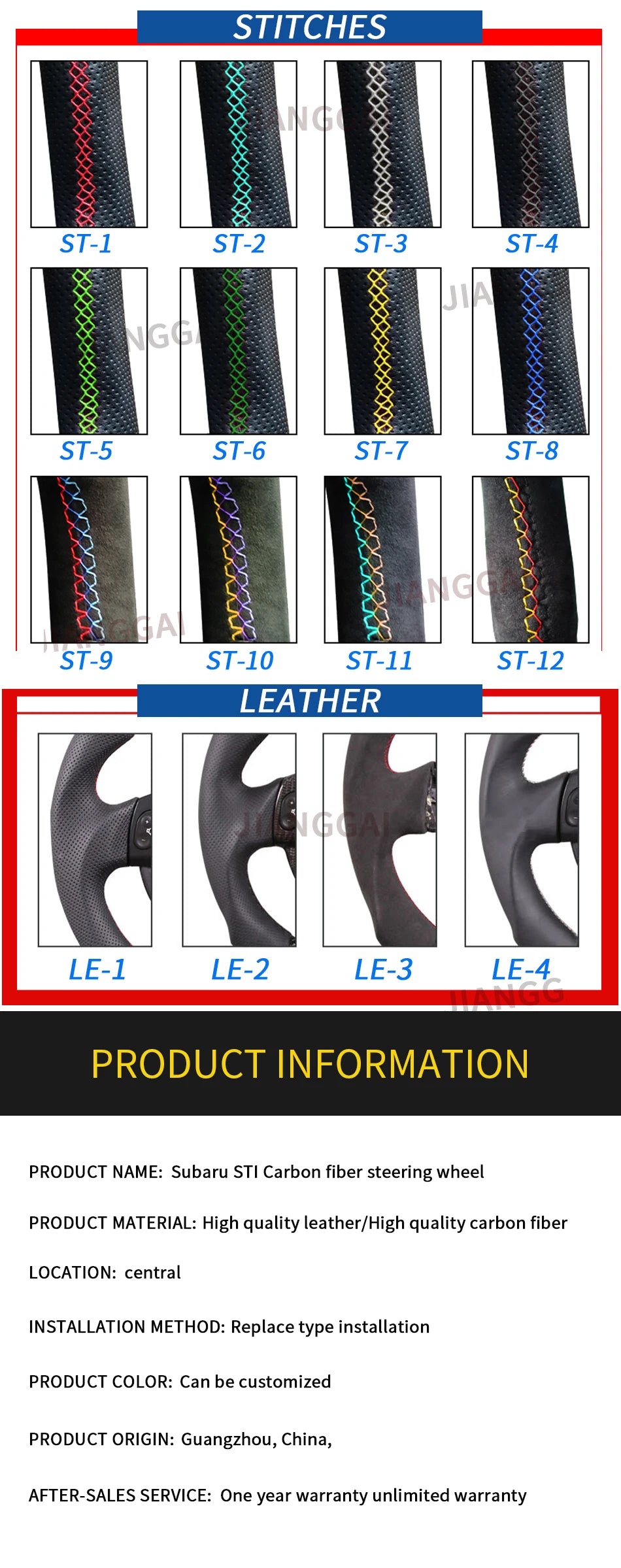 Carbon Fiber LED Steering Wheel Fit For Subaru stt/sti/ wrx 86 brz 2015-2021 Itlay Alcantara