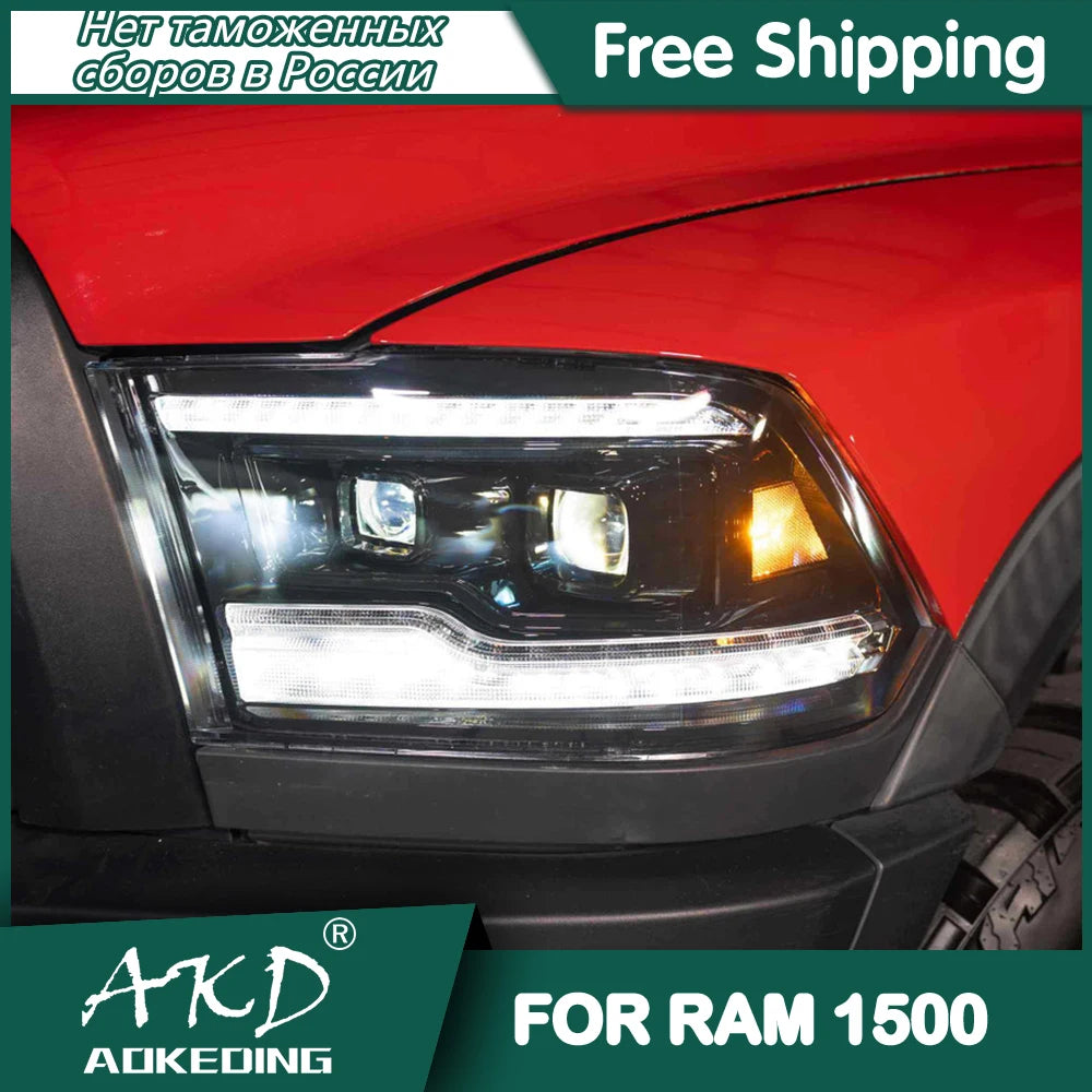 Head Lamp For Dodge Ram1500 2009-2018 Head Lights Led Fog Lights DRL Daytime Running Lights Tuning Car Accessories Ram2500