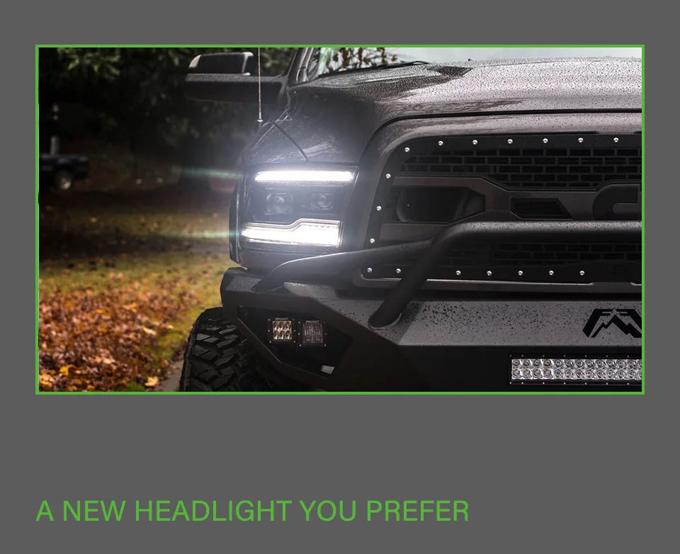 Head Lamp For Dodge Ram1500 2009-2018 Head Lights Led Fog Lights DRL Daytime Running Lights Tuning Car Accessories Ram2500