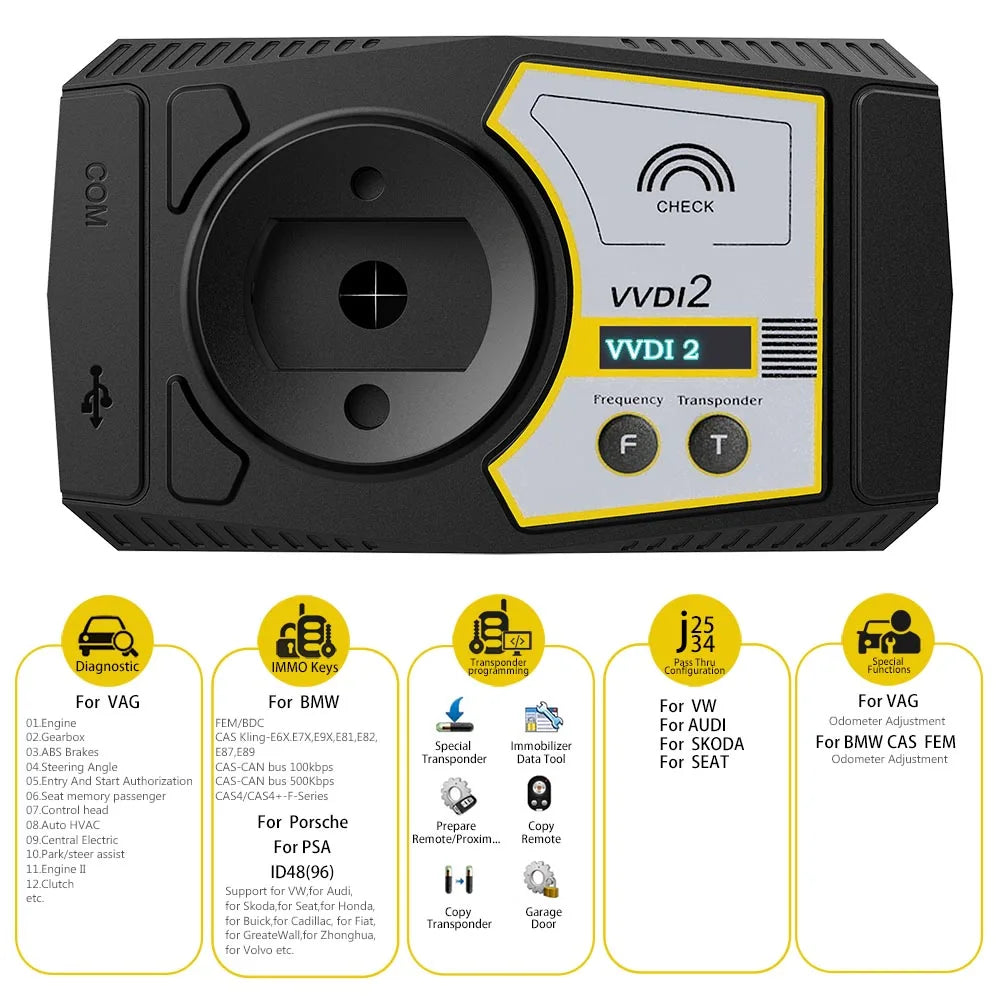 Xhorse VVDI2 Full Version V7.3.7 with OBD48+96bit 48-Clone+MQB+FEM/BDC for BMW with 13 Authorizations Activated Free