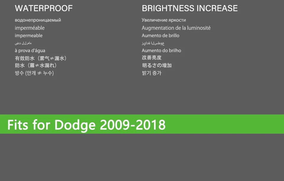 Head Lamp For Dodge Ram1500 2009-2018 Head Lights Led Fog Lights DRL Daytime Running Lights Tuning Car Accessories Ram2500