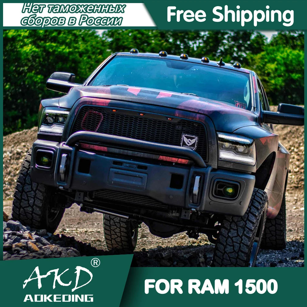 Head Lamp For Dodge Ram1500 2009-2018 Head Lights Led Fog Lights DRL Daytime Running Lights Tuning Car Accessories Ram2500