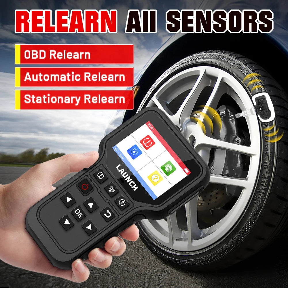 LAUNCH X431 Tire Pressure Sensor Program Relearn Activation CRT5011E TPMS Diagnostic Tools and 315MHz/433MHz RF-Sensor Optional