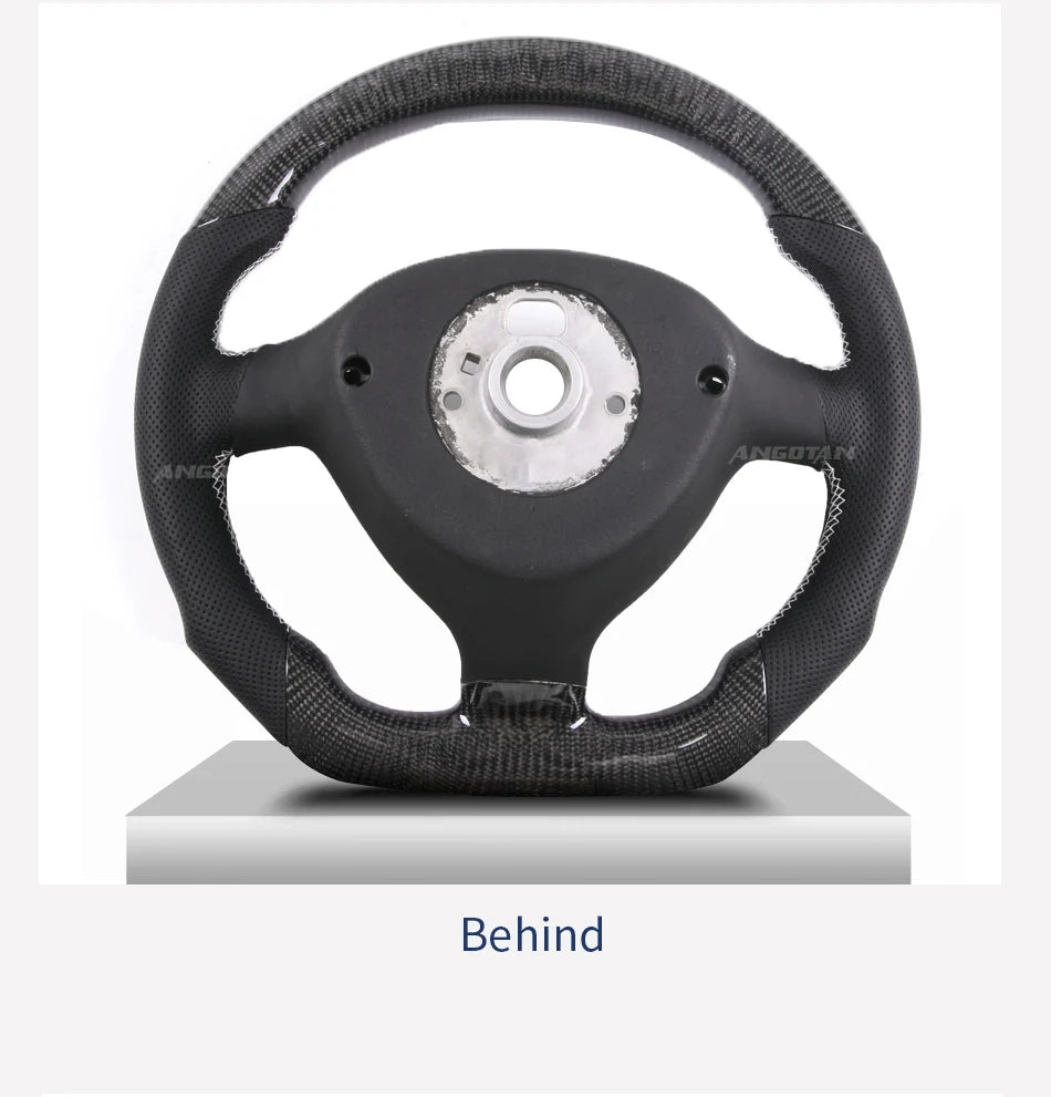 Steering Wheel For VW MK4 MK5 MK6 GTI Carbon Fiber Steering Wheel with LED Perforated Leather