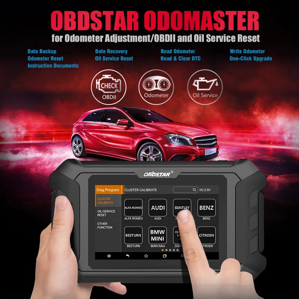OBDSTAR ODOMASTER Odo Adjustment Cluster Calibration/OBDII and Special Functions Cover More Vehicles Models Get Free FCA Adapter