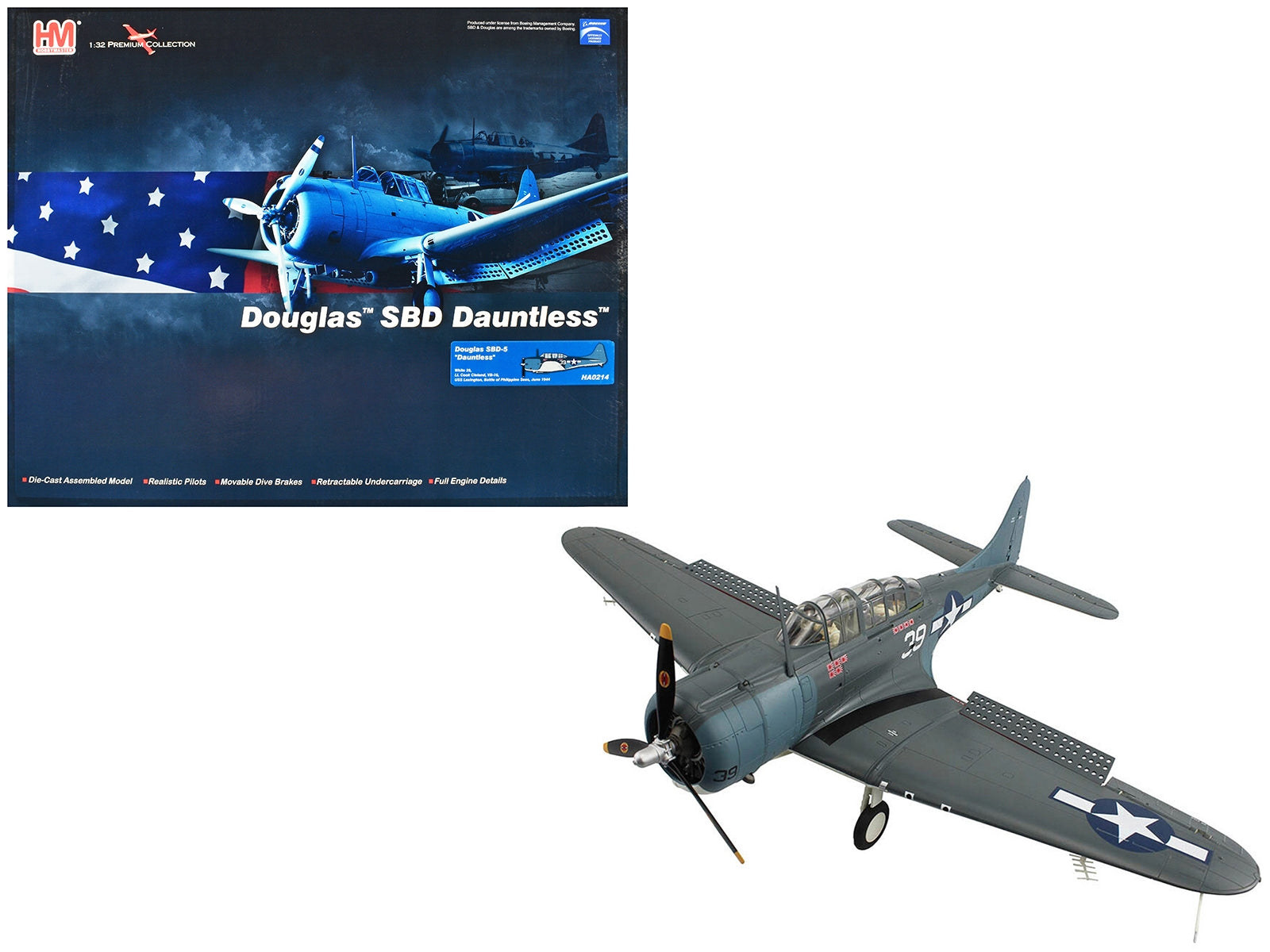 Douglas SBD-5 Dauntless Bomber Aircraft "Lt. Cook Cleland VB-16 USS Lexington Battle of the Philippine Seas" (1944) United States Navy "Premium Collection" 1/32 Diecast Model by Hobby Master - Premium Douglas from Hobby Master - Just $274.99! Shop now at Rapidvehicles