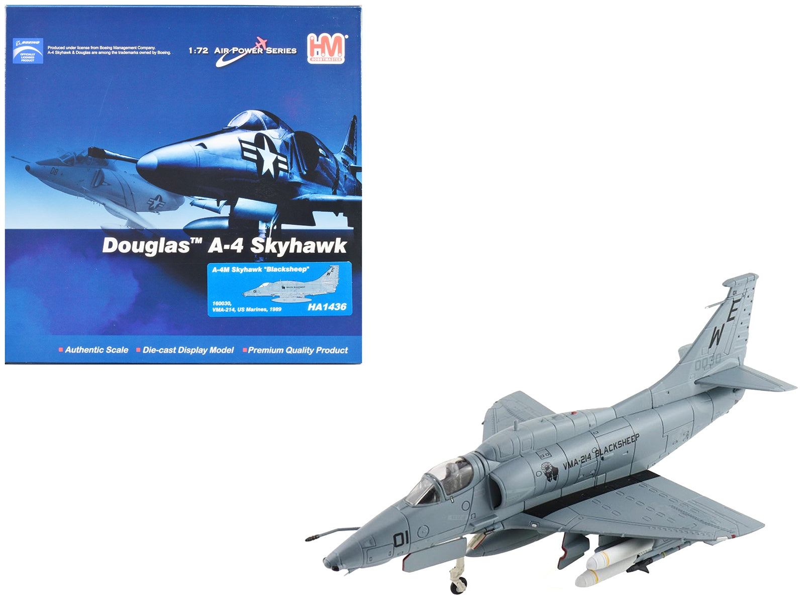 Douglas A-4M Skyhawk Aircraft "VMA-214 Blacksheep" (1989) United States Marines "Air Power Series" 1/72 Diecast Model by Hobby Master - Premium Douglas from Hobby Master - Just $123.99! Shop now at Rapidvehicles