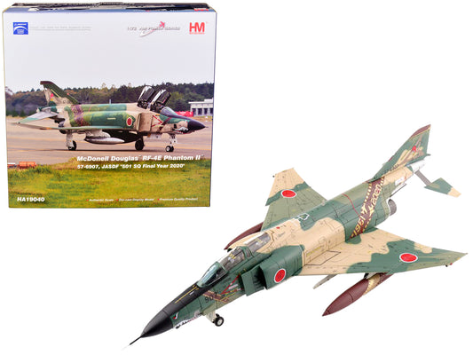 McDonnell Douglas RF-4E Phantom II Fighter Aircraft 57-6907 JASDF "501 SQ Final Year 2020" "Air Power Series" 1/72 Scale Model by Hobby Master free shipping USA
