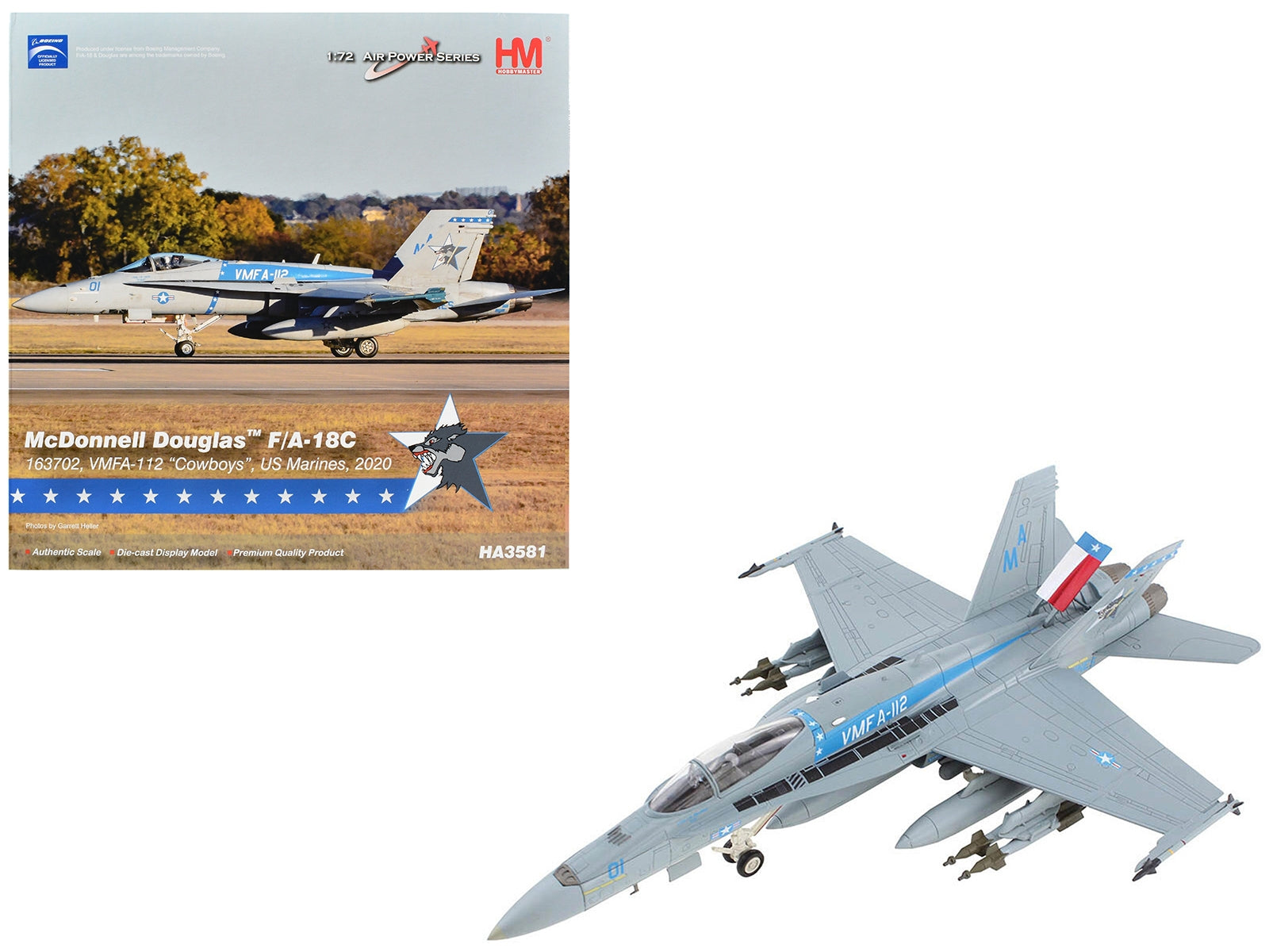 McDonnell Douglas F/A-18C Hornet Aircraft "VMFA-112 Cowboys" (2020) United States Marines "Air Power Series" 1/72 Diecast Model by Hobby Master - Premium Military Models from Hobby Master - Just $124.93! Shop now at Rapidvehicles