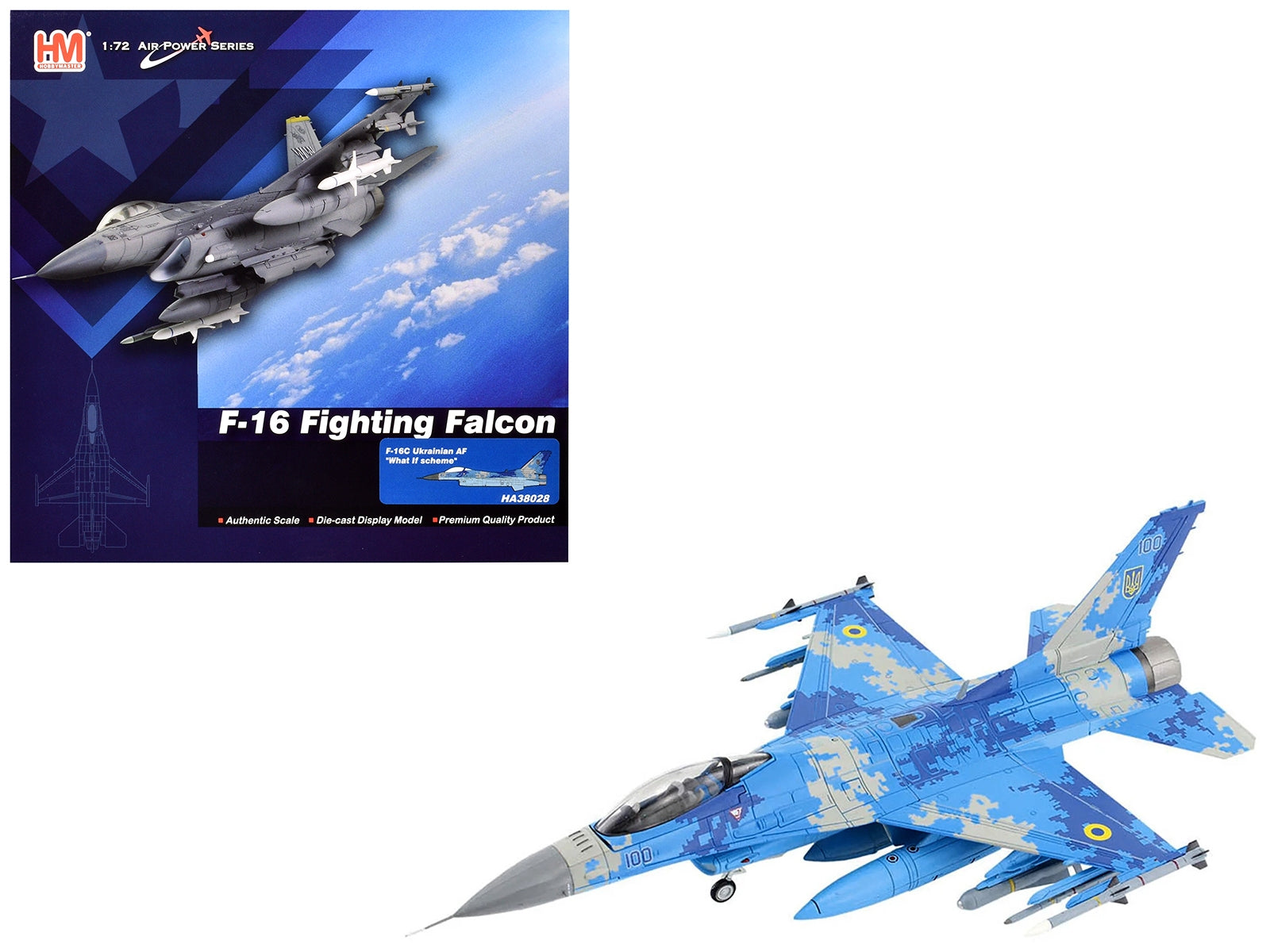 Lockheed F-16C Fighting Falcon Fighter Aircraft "What If? Scheme" Ukrainian Air Force "Air Power Series" 1/72 Diecast Model by Hobby Master - Premium Lockheed from Hobby Master - Just $132.99! Shop now at Rapidvehicles