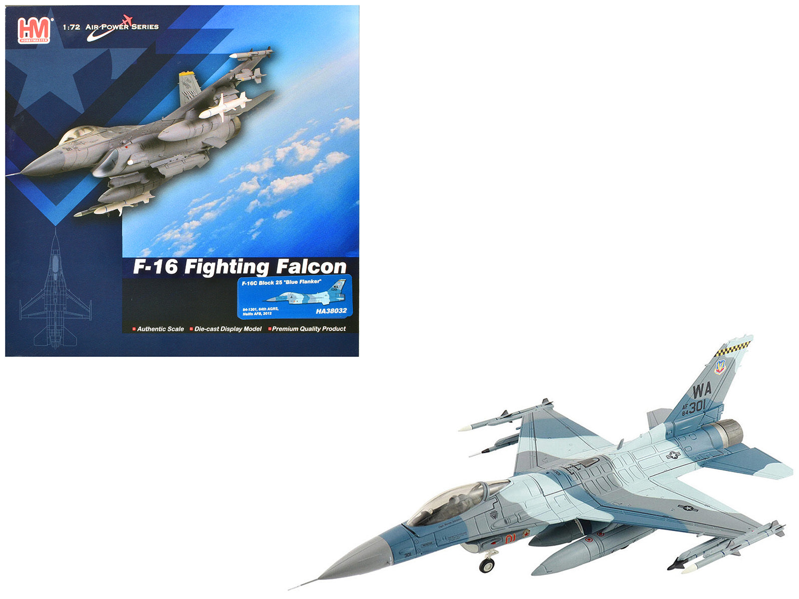 Lockheed F-16C Fighting Falcon Fighter Aircraft "Blue Flanker 64th Aggressor Squadron Nellis Air Force Base" (2012) United States Air Force "Air Power Series" 1/72 Diecast Model by Hobby Master - Premium Lockheed from Hobby Master - Just $137.99! Shop now at Rapidvehicles