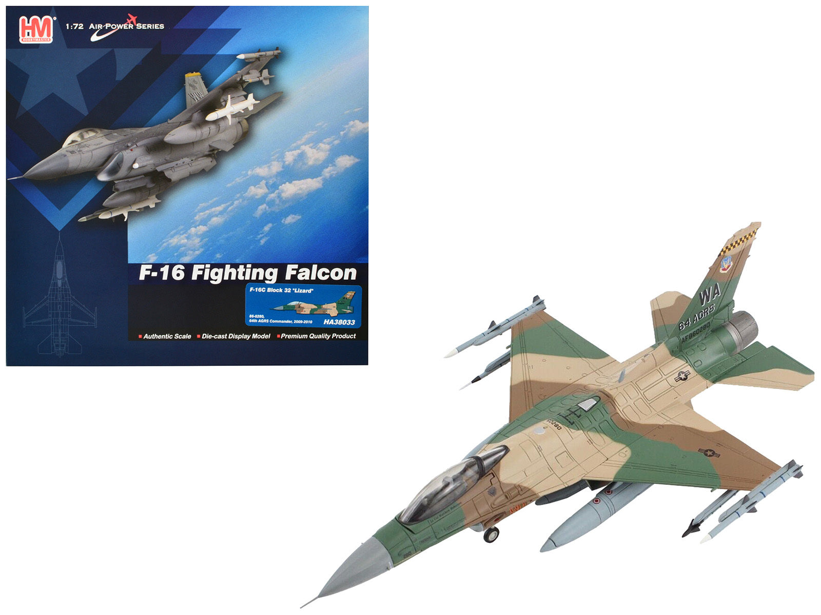 Lockheed F-16C Fighting Falcon Fighter Aircraft "Lizard 64th Aggressor Squadron Commander" (2009-2010) United States Air Force "Air Power Series" 1/72 Diecast Model by Hobby Master - Premium Military Models from Hobby Master - Just $137.99! Shop now at Rapidvehicles