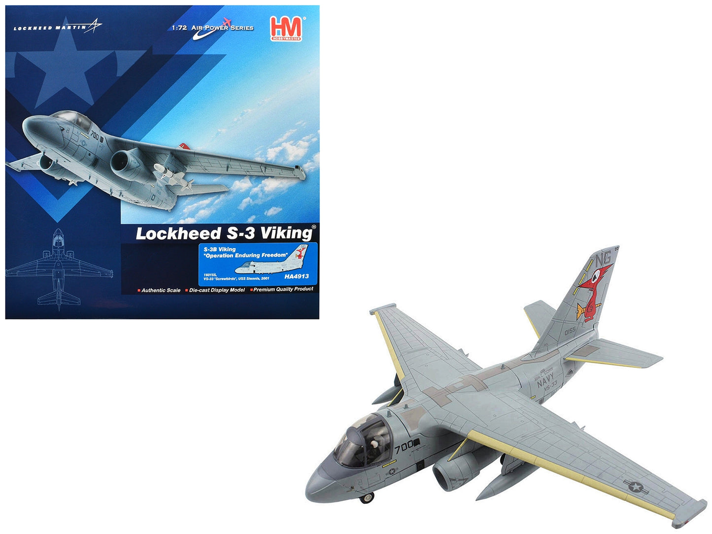 Lockheed S-3B Viking Aircraft "Operation Enduring Freedom VS-33 - Premium Lockheed from Hobby Master - Just $178.99! Shop now at Rapidvehicles