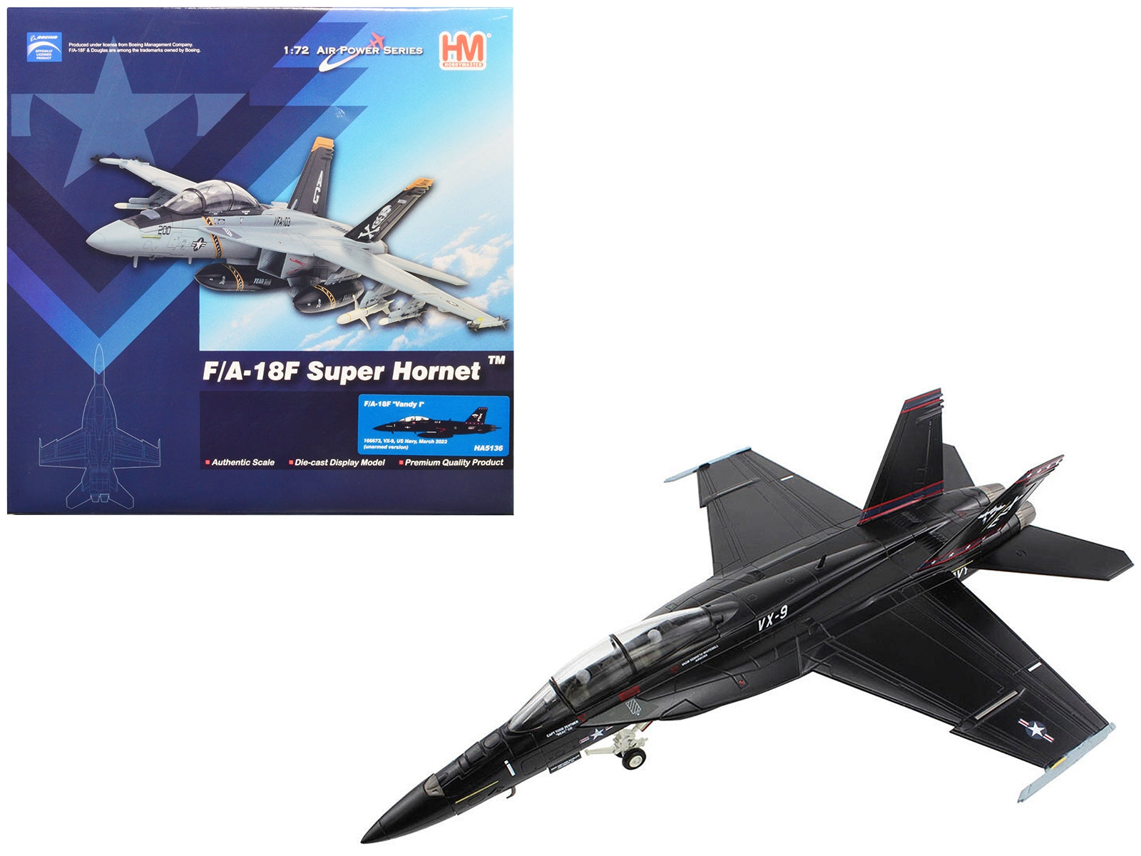 Boeing F/A-18F Super Hornet Fighter Aircraft "Vandy I VX-9" (2023) United States Navy (Unarmed Version) "Air Power Series" 1/72 Diecast Model by Hobby Master - Premium Boeing from Hobby Master - Just $154.99! Shop now at Rapidvehicles