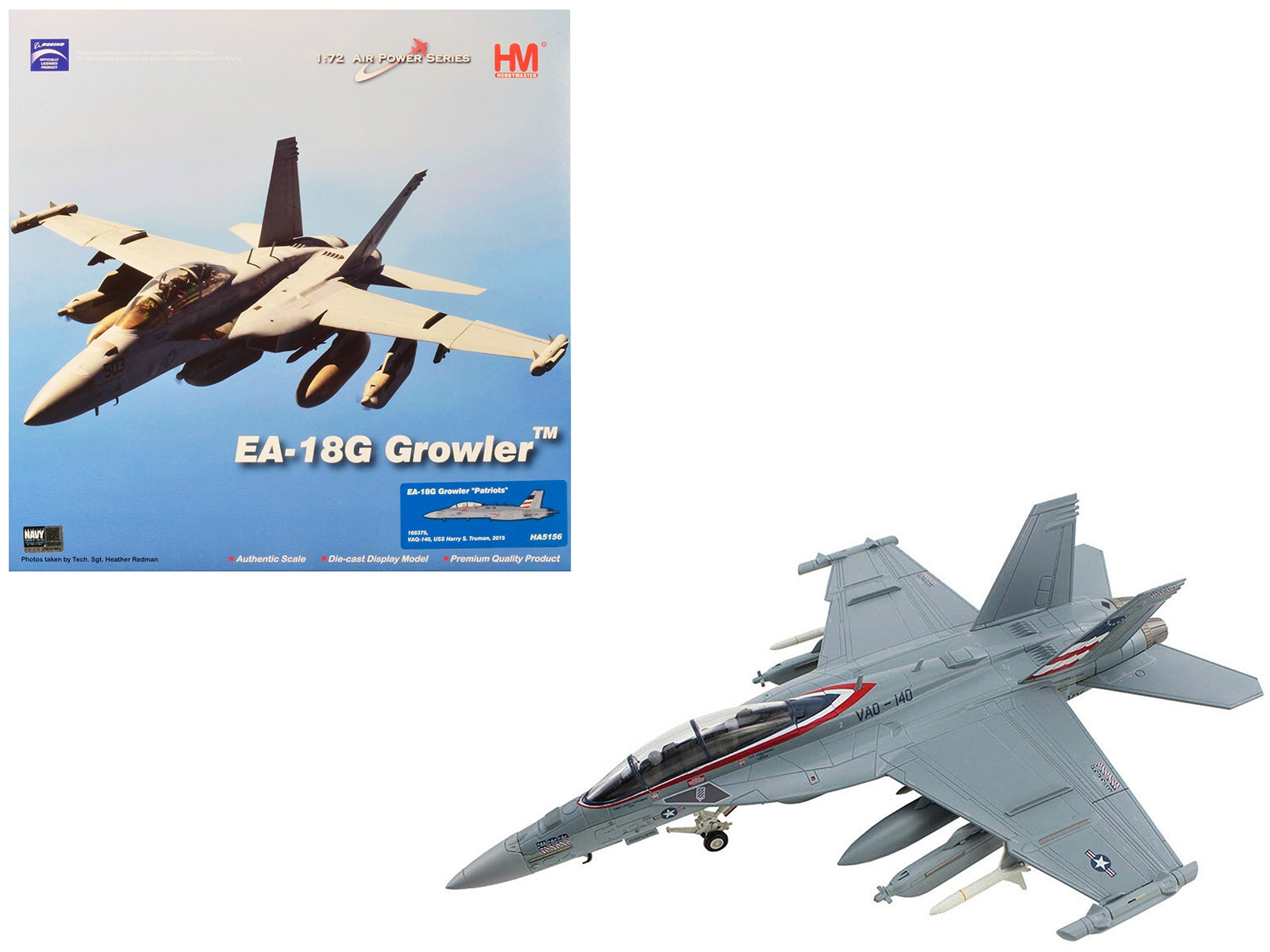 Boeing EA-18G Growler Aircraft "VAQ-140 Patriots USS Harry S. - Premium Boeing from Hobby Master - Just $207.99! Shop now at Rapidvehicles