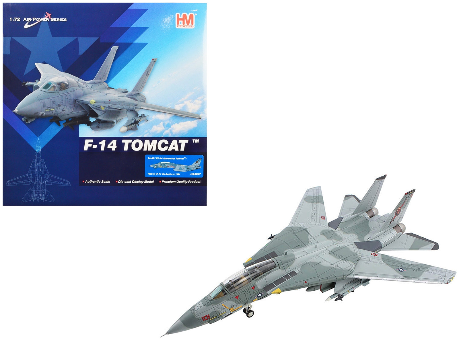 Grumman F-14B Tomcat Fighter Aircraft "VF-74 'Be-Devilers'" (1994) United States Navy "Air Power Series" 1/72 Diecast Model by Hobby Master - Premium Grumman from Hobby Master - Just $178.99! Shop now at Rapidvehicles