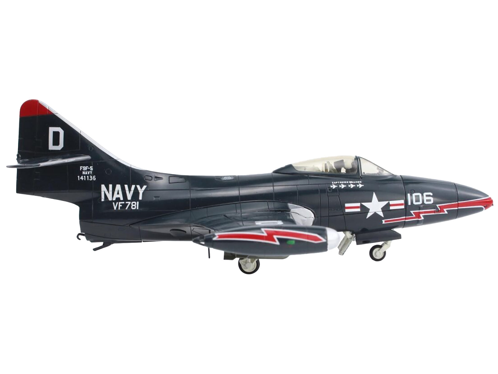 Grumman F9F-5 Panther Aircraft "VF-781 Royce Williams Action Speak Louder than Medals" United States Navy "Air Power Series" 1/48 Diecast Model by Hobby Master - Premium Grumman from Hobby Master - Just $145.99! Shop now at Rapidvehicles