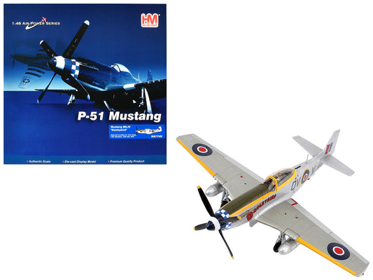 North American Mustang Mk.IV Fighter Aircraft "Flight Lieutenant Arthur S. 'Joe' Doley 19th Squadron" (1945) British Royal Air Force "Air Power Series" 1/48 Diecast Model by Hobby Master free shipping USA