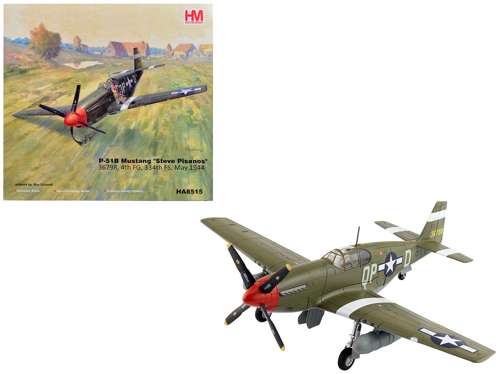 North American P-51B Mustang Fighter Aircraft "Steve Pisanos 4th FG 334th FS" (1944) "Air Power Series" 1/48 Diecast Model by Hobby Master - Premium Aircrafts and War Planes from Hobby Master - Just $131.99! Shop now at Rapidvehicles