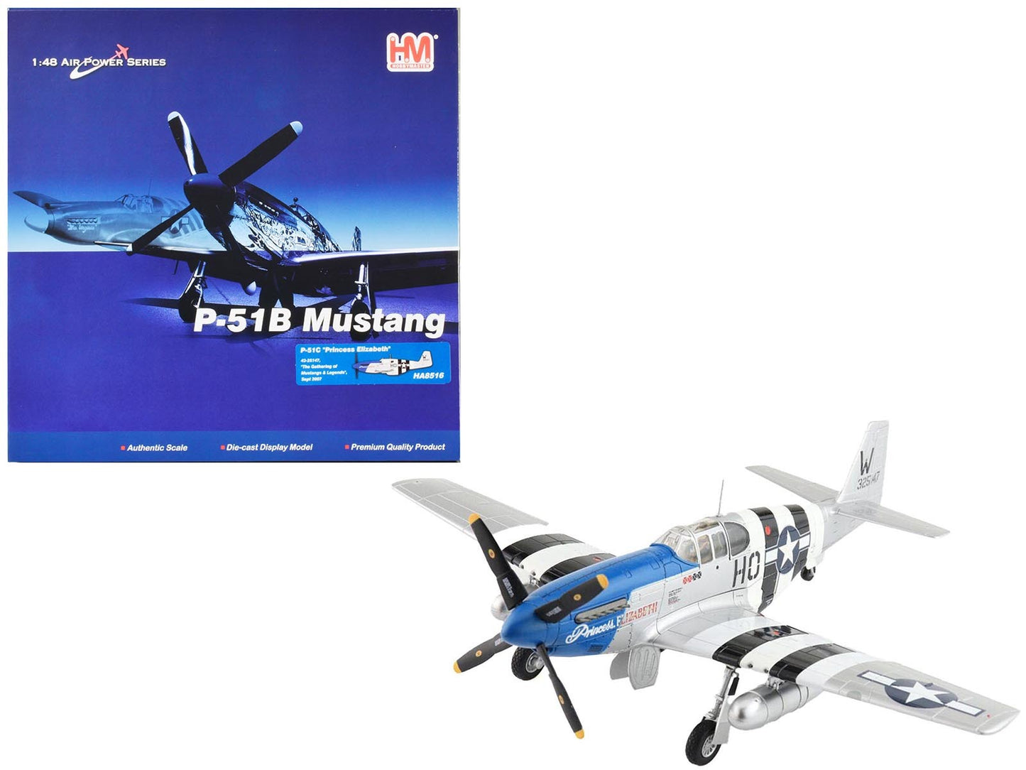 North American P-51C Mustang Fighter Aircraft "'Princess - Premium Military Models from Hobby Master - Just $157.99! Shop now at Rapidvehicles