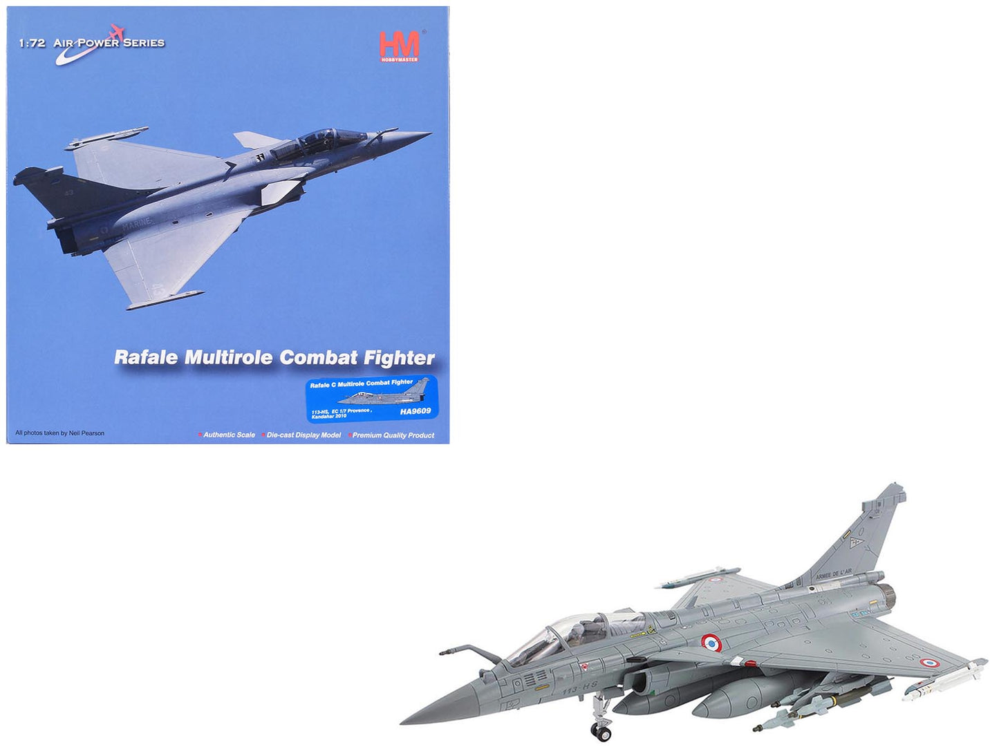 Dassault Rafale C Fighter Aircraft "113-HS EC 1/7 Provence Kandahar" (2010) Armee de l'Air (French Air Force) "Air Power Series" 1/72 Diecast Model by Hobby Master