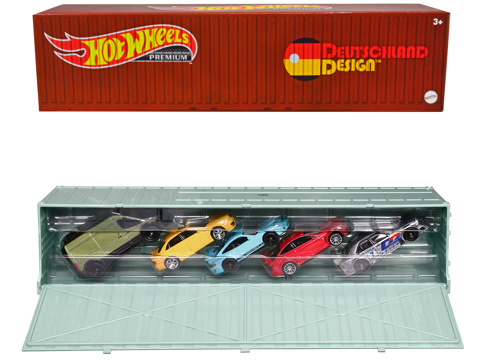 2022 "Deutschland Design" 5 piece Set with Container "Car Culture" Series Diecast Model Cars by Hot Wheels free shipping USA