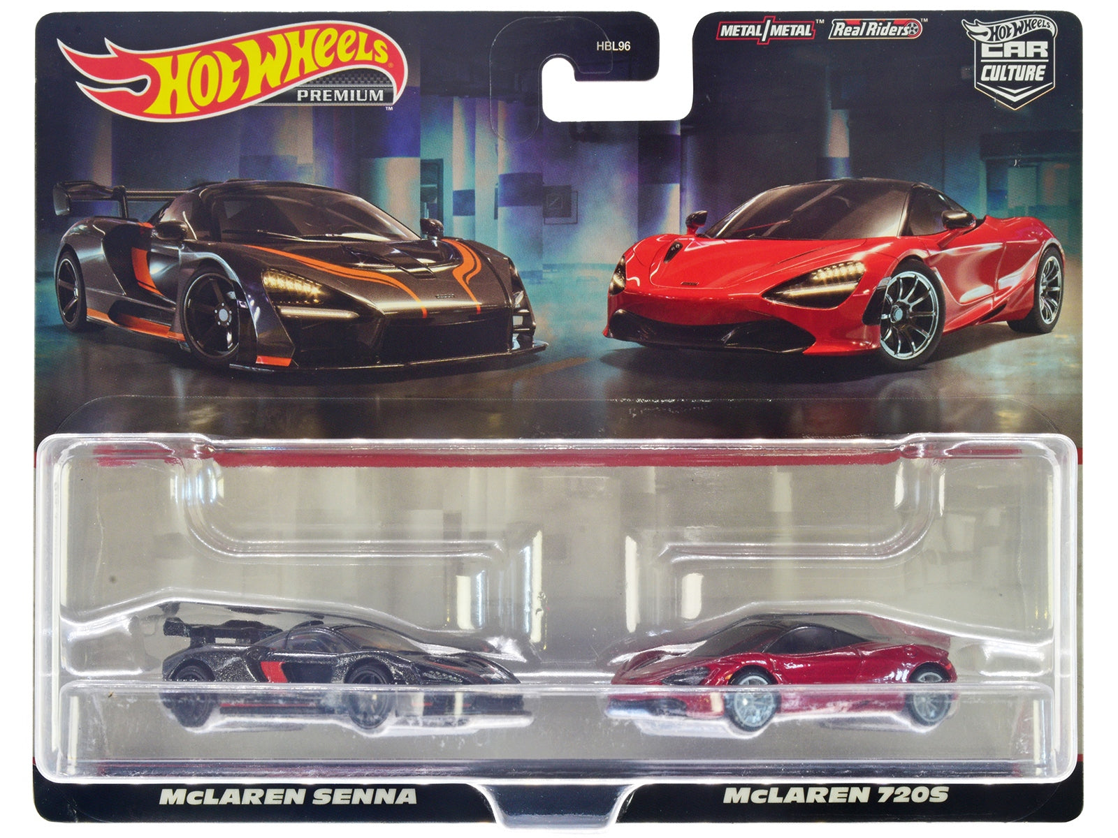 McLaren Senna Dark Gray Metallic with Orange Stripes and McLaren 720S Red Metallic with Black Top "Car Culture" Set of 2 Cars Diecast Model Cars by Hot Wheels - Premium McLaren Models from Hotwheels - Just $33.99! Shop now at Rapidvehicles