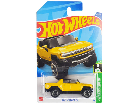 GMC Hummer EV Pickup Truck Yellow with Open Top "HW Green Speed" - Premium Pickup Trucks Models from Hotwheels - Just $21.59! Shop now at Rapidvehicles