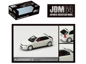 Honda Civic Type R (EK9) RHD (Right Hand Drive) Championship White "JDM64" Series 1/64 Diecast Model Car by Hobby Japan - Premium Honda Models from Hobby Japan - Just $33.33! Shop now at Rapidvehicles