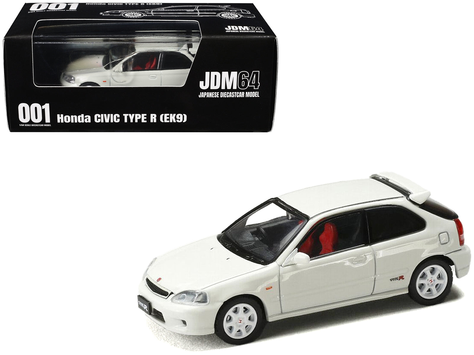 Honda Civic Type R (EK9) RHD (Right Hand Drive) Championship White "JDM64" Series 1/64 Diecast Model Car by Hobby Japan - Premium Honda Models from Hobby Japan - Just $33.33! Shop now at Rapidvehicles