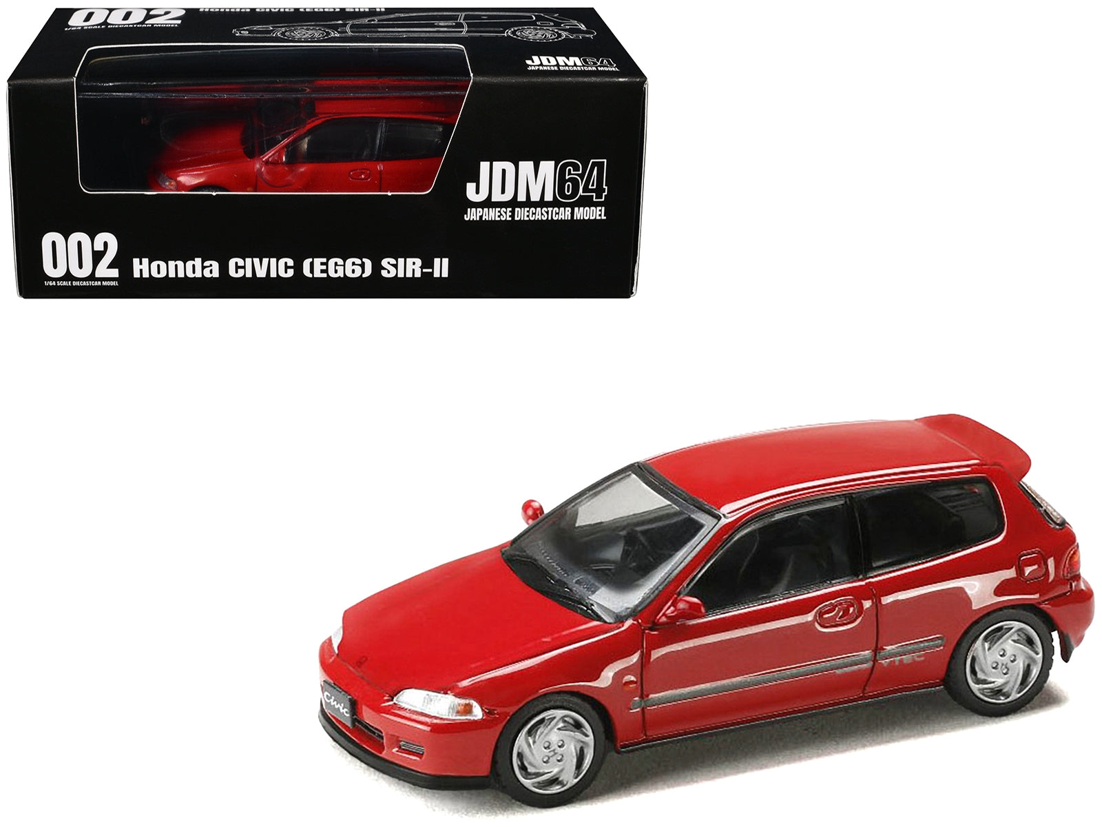 Honda Civic (EG6) SIR-II RHD (Right Hand Drive) Milano Red "JDM64" Series 1/64 Diecast Model Car by Hobby Japan - Premium Honda Models from Hobby Japan - Just $36.37! Shop now at Rapidvehicles