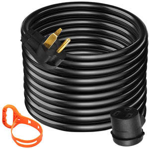 VEVOR Welder Extension Cord 30Amp 25ft 250V, Welding Power Cord with NEMA 6-50 Plug 10 Gauge 3 Prong for MIG,Lincoln,Plasma,Miller,TIG - Premium RV Extension Cord from VEVOR - Just $61.59! Shop now at Rapidvehicles