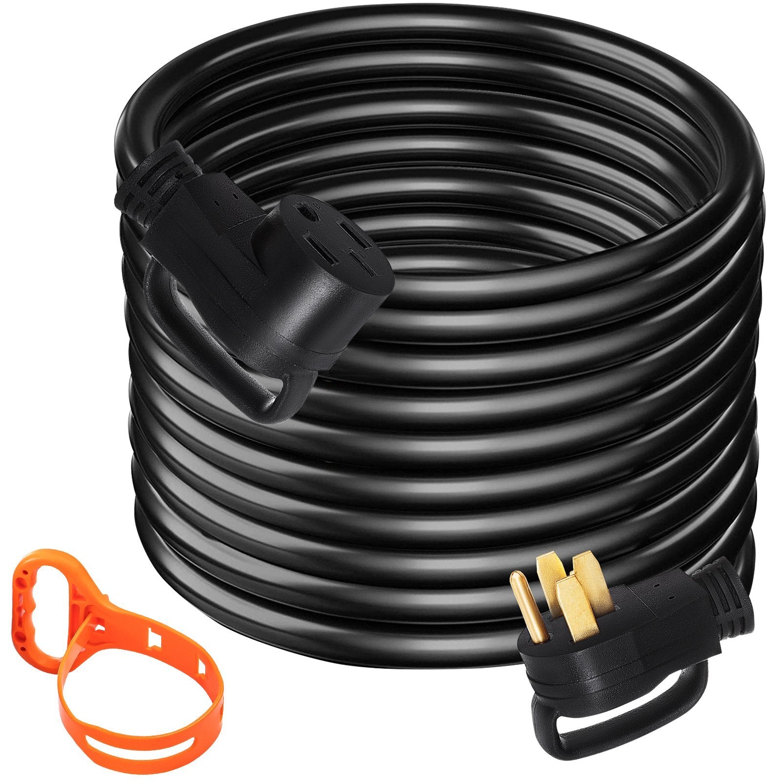 VEVOR 15Ft 50 Amp RV Extension Cord Durable Premium Power Cord RV 26.5mm Wire Diameter Extension Cord Copper Wire RV Cord Power Supply Cable for Trailer Motorhome Camper with Handles - Premium RV Extension Cord from VEVOR - Just $103.59! Shop now at Rapidvehicles