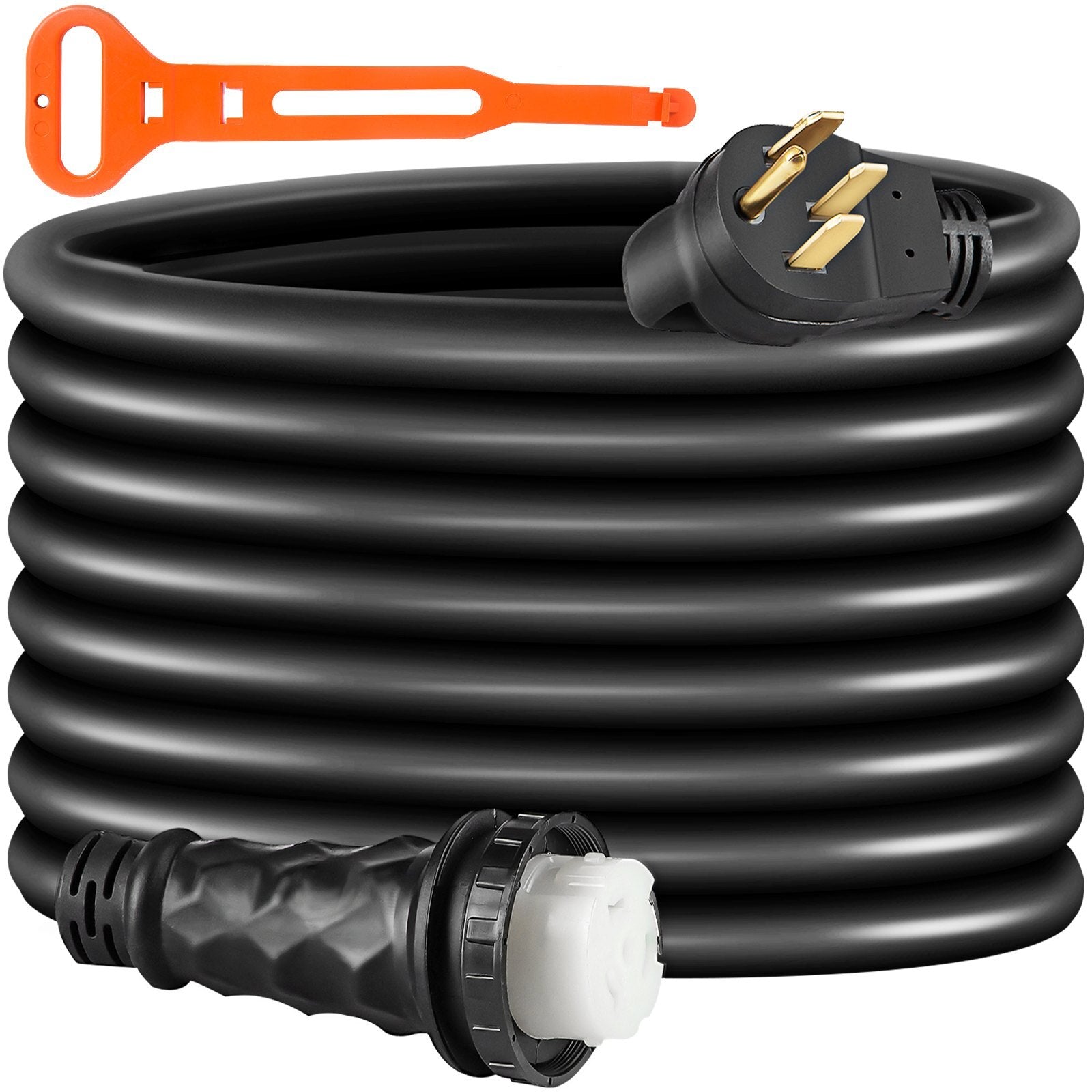 VEVOR RV Shore Power Extension Cord 36FT 50 AMP Weatherproof Heavy Duty 6/3 + 8/1 STW Twist Lock Cord 50 Amp RV Replacement Cord and CSA Approved with Molded Connector and Patented Handle - Premium RV Extension Cord from VEVOR - Just $204.99! Shop now at Rapidvehicles